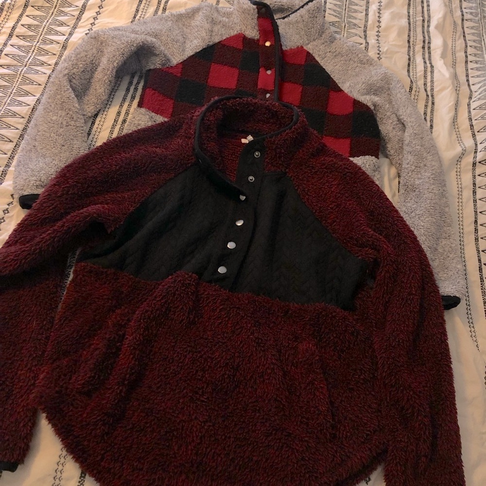 Two Maurices Sherpa Pullovers